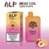 ALP Mesh Coil 5000 Puffs - Disposable - Mango Peach