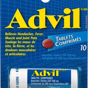 Advil Tablets Ibuprofen Tablets USP 200mg 10 Ct - HTH004