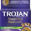 Trojan Pleasure Pack Lubricated Latex Condoms 3ct - HTH009