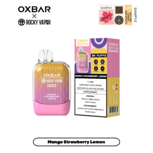 Oxbar - Rocky Vapor - G8000- 8000 Puffs - Mango Strawberry Lemon - Pack of 5