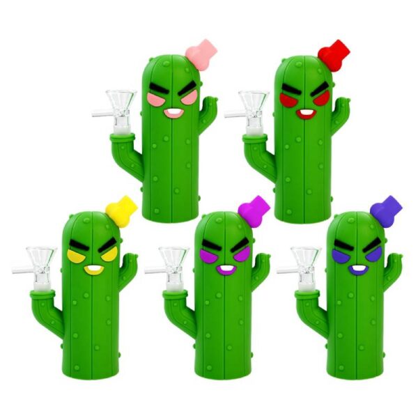 Happy Cactus Bong ,Size 6 Inch