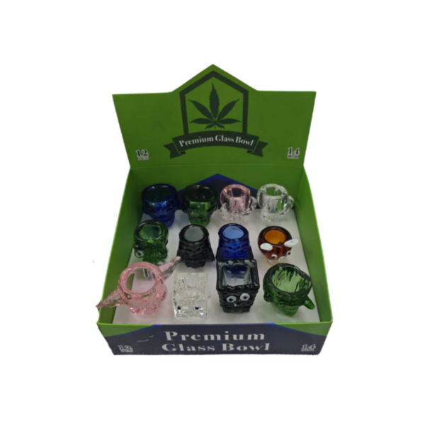 Assorted Colour Glass bowl Display