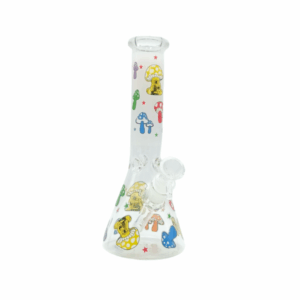 10 Inches 5 MM Happy Mushroom Beaker Bong