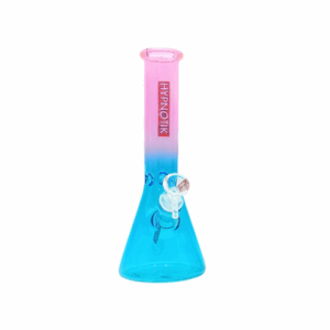 10 INCH BEAKER BONG, PINK BLUE